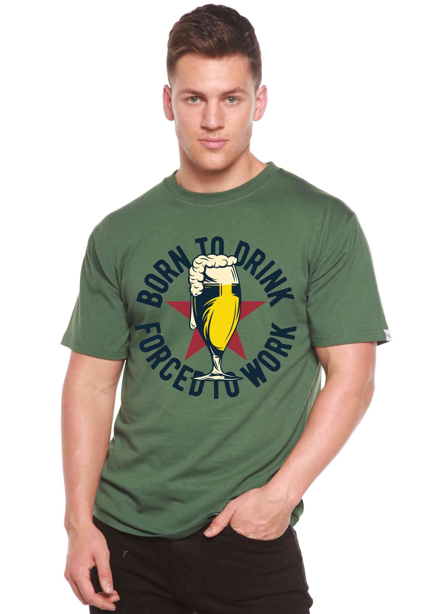 Eco-Friendly Men's Bamboo Viscose/Organic Cotton Graphic T-Shirt
