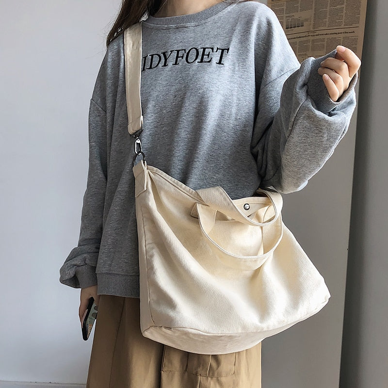 Stylish Canvas Crossbody Bag for Women - Perfect for College, Work, and Travel