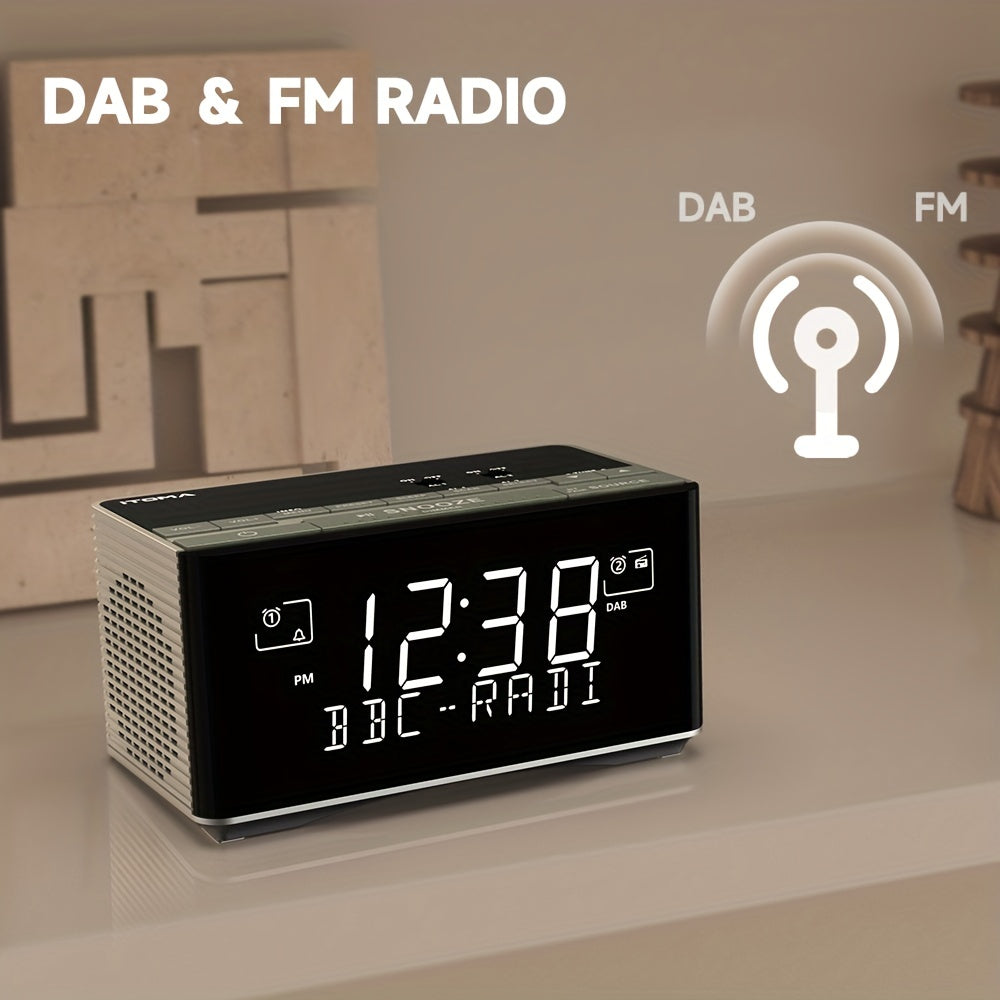 Bluetooth Stereo Alarm Clock with USB Charging Port