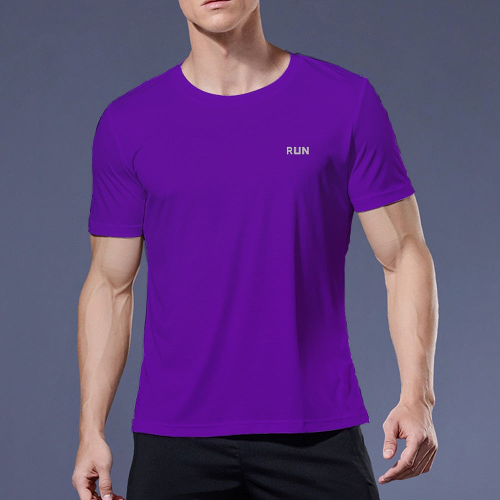 High-Performance Men's Running T-Shirt, Quick-Dry, Short Sleeve, Fitness Gym Wear