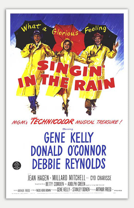 Singin' in the Rain - Classic 1952 Movie Poster, 11 x 17