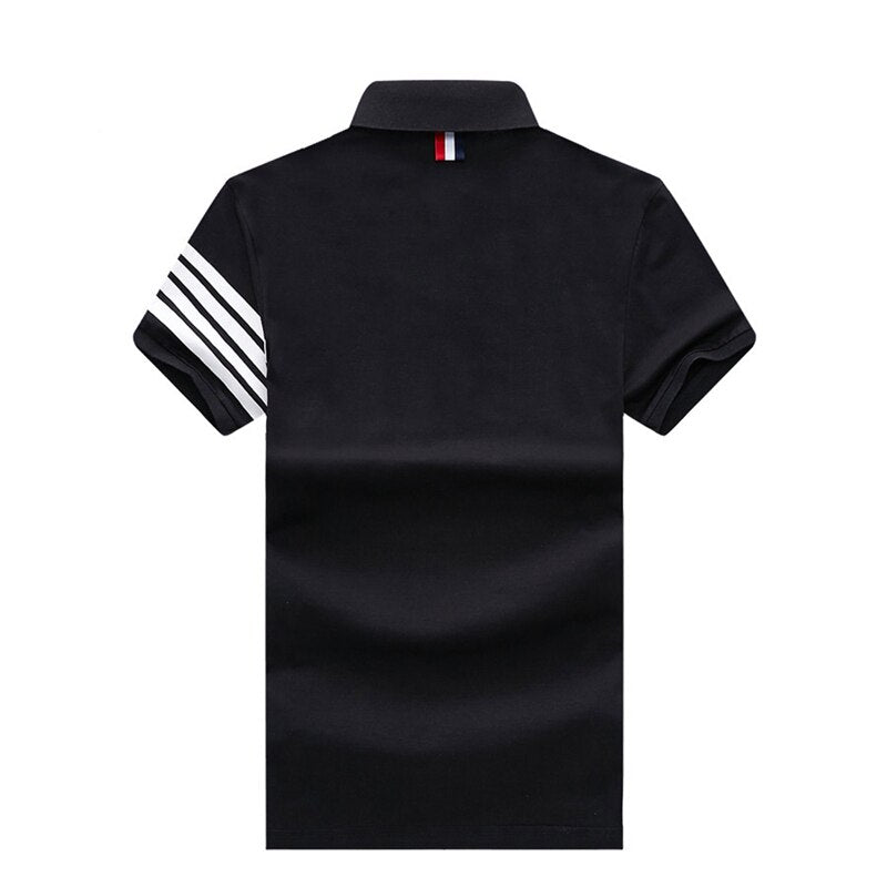 2023 Men's SlimFit Striped Polo Shirt - Smart Casual Cotton Tops