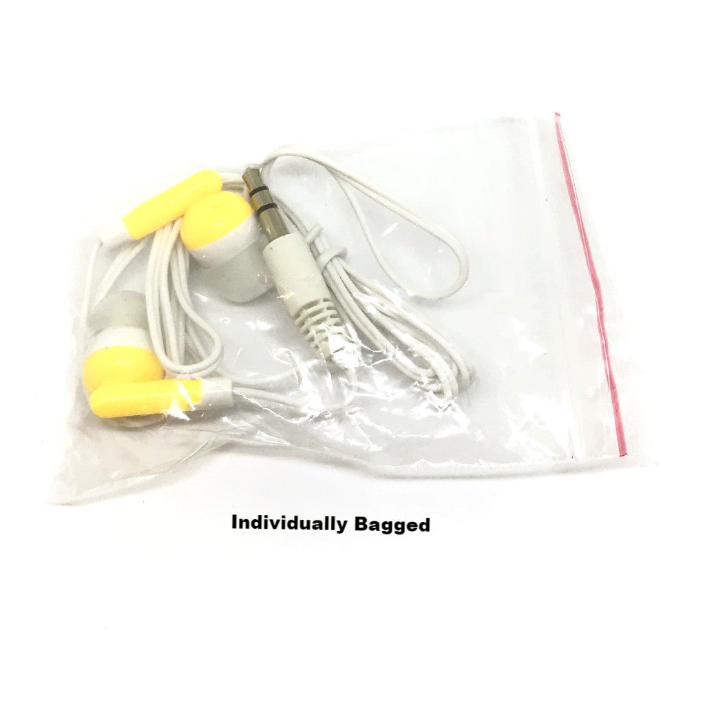 High-Quality Yellow/Gold Stereo Earbud Headphones