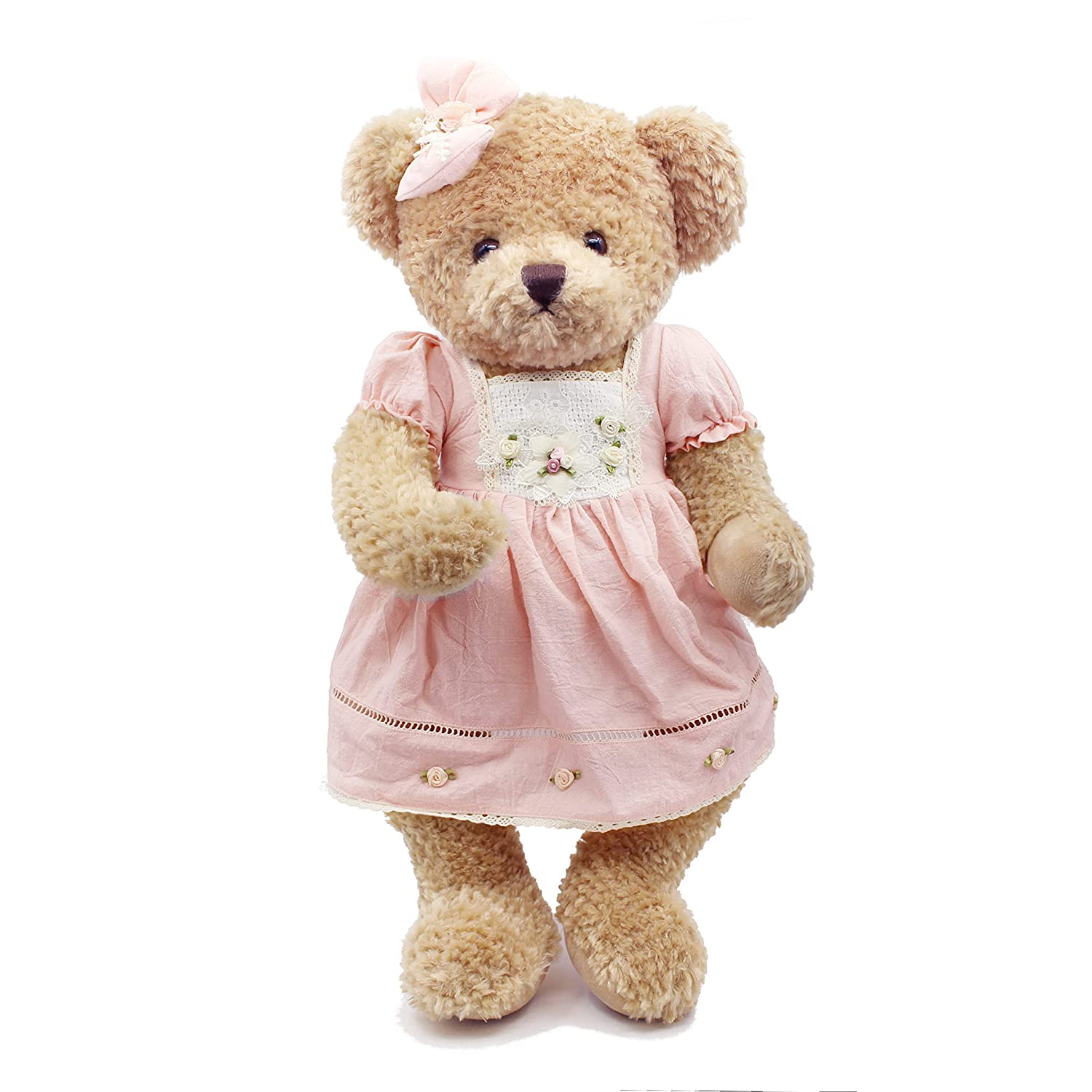 Oitscute Plush Big Baby Teddy Bear, 25" Pink & Brown