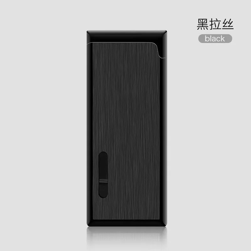 Slimline Metal Butane Turbo Lighter | Portable Flint Wheel for Men