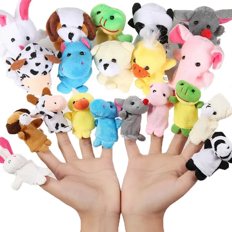 10-Piece Set: Adorable Mini Plush Finger Puppets for Kids