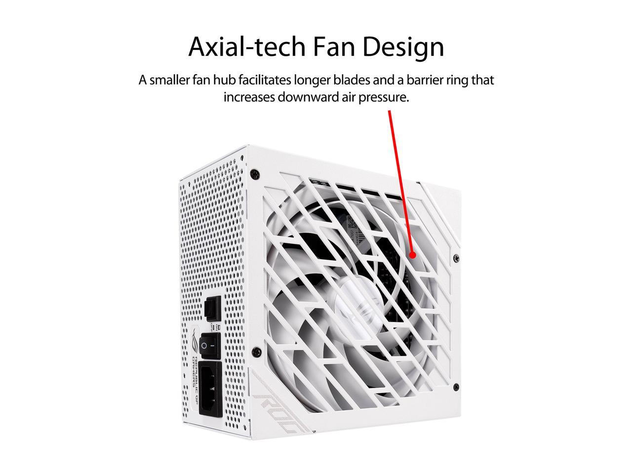 ASUS ROG STRIX 850W White Edition Power Supply - Premium Cooling, Efficiency, and Silence