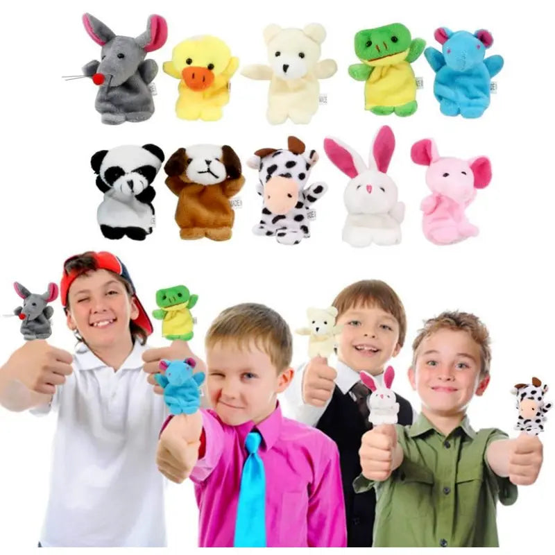 10-Piece Set: Adorable Mini Plush Finger Puppets for Kids