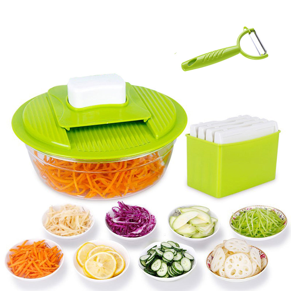 Premium Stainless Steel Mandoline Slicer with 5 Blades for Precision Kitchen Prep