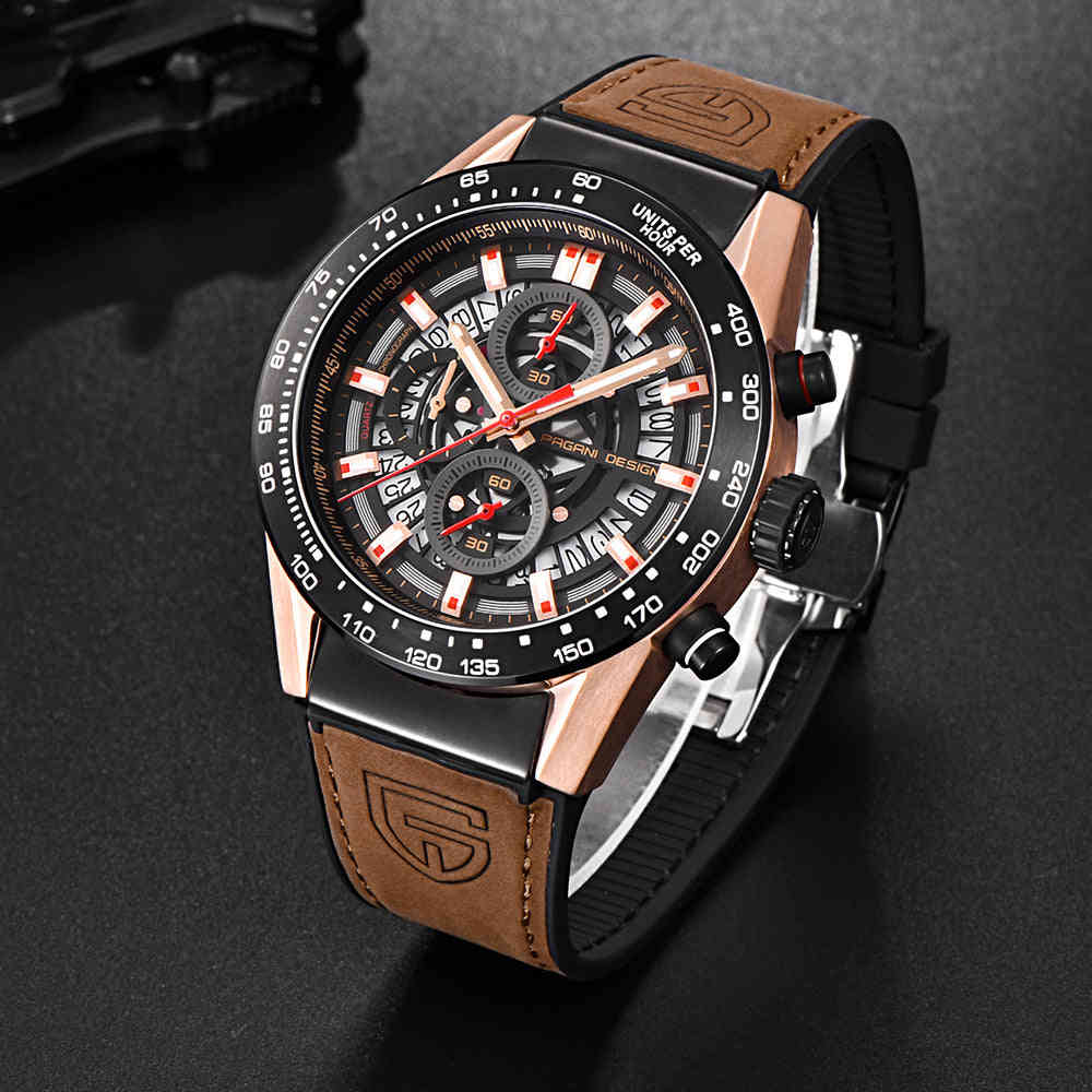 Stylish Quartz Watch with World Time and Calendar
