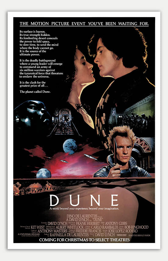 Dune 1984 Reprint Movie Poster - 11 x 17 Style B