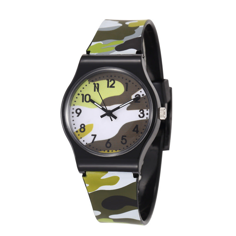 Waterproof Cartoon Quartz Watch with PVC Strap