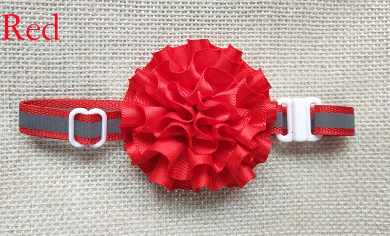 Reflective Pet Collar with Bow Ties for Small Dogs and Cats - 50pcs Pack