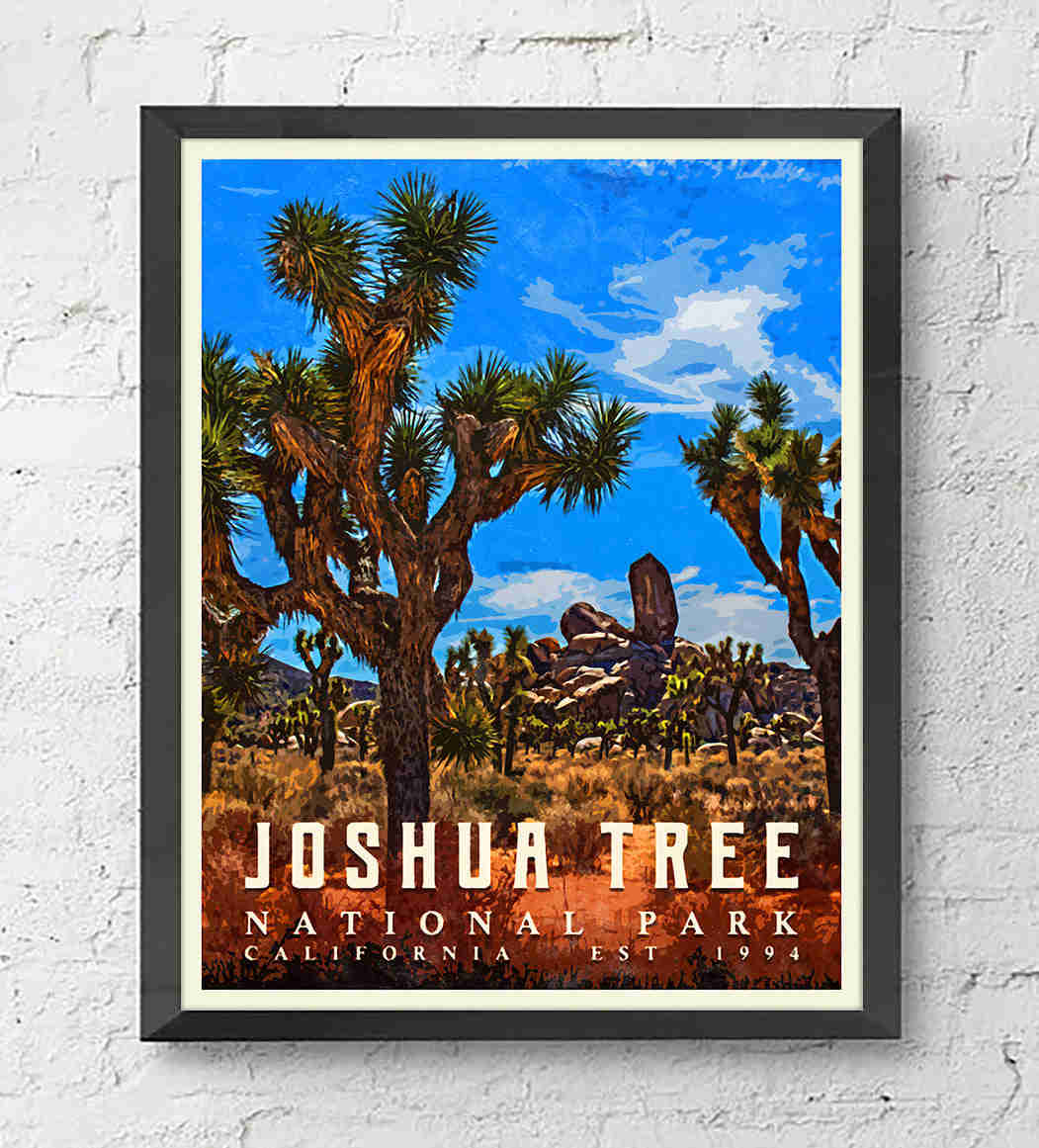 Joshua Tree National Park Art Print - Vibrant Wall Decor