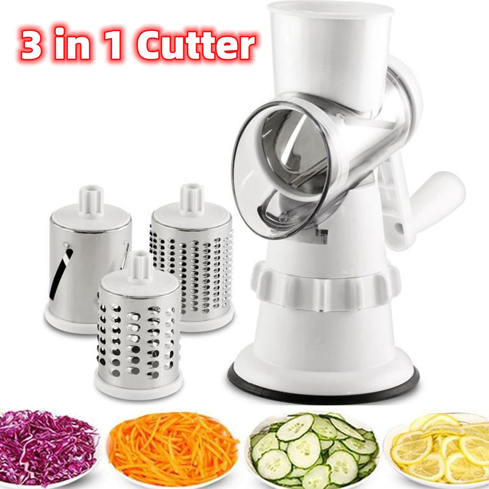 3-in-1 Multifunctional Vegetable Slicer, Grater, and Shredder