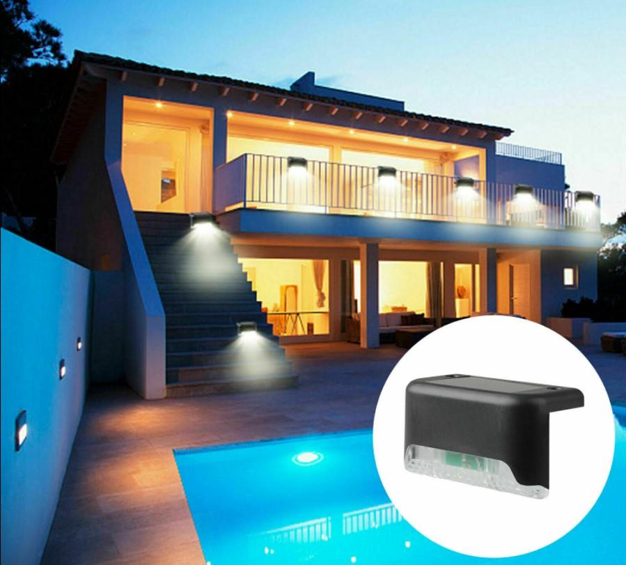 4-Piece Solar LED Outdoor Lighting Set for Patio, Garden, and Deck