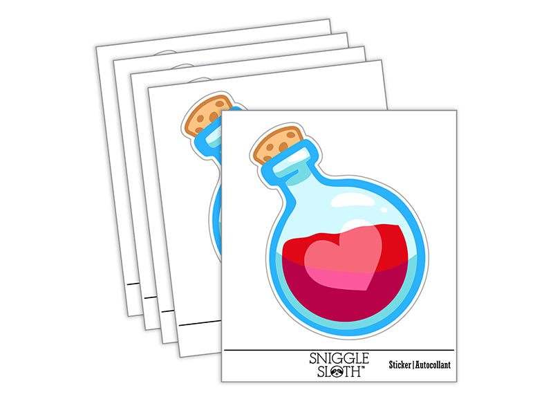 Enchanting Love Potion Bottle Stickers - 5 Pack