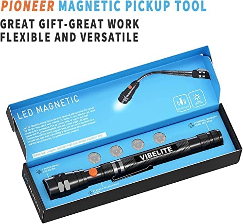 VIBELITE Telescoping Magnetic Flashlight - Multi-Functional Tool for Repairs & Gifts