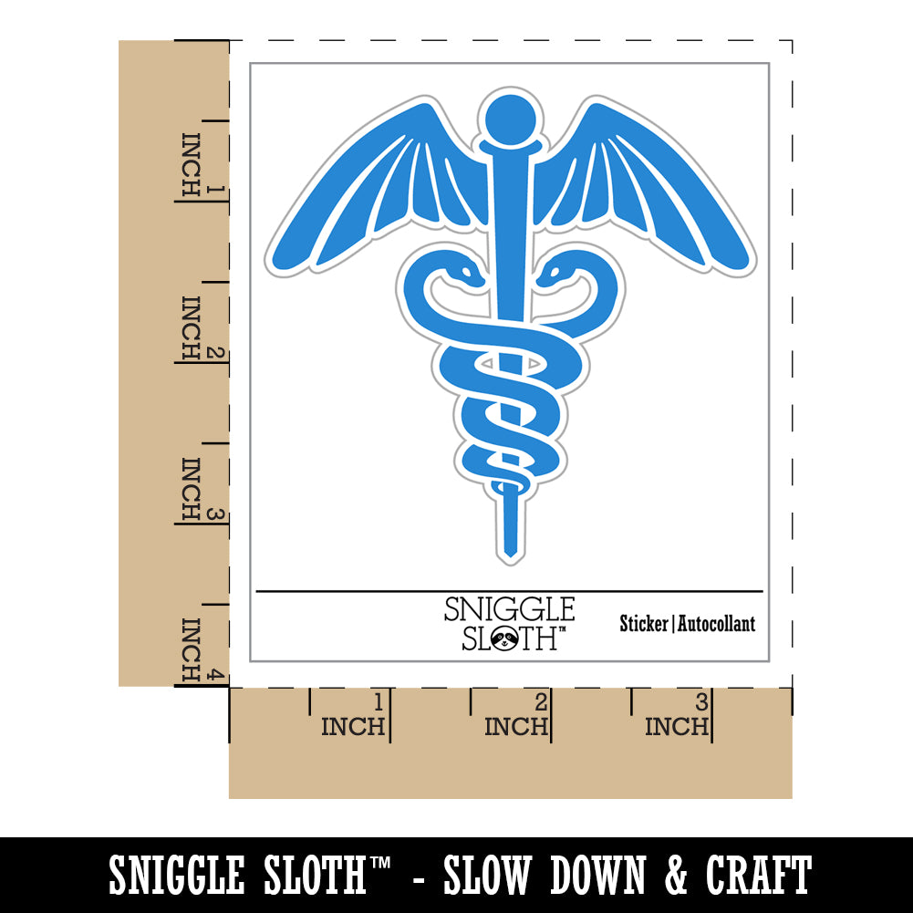 Caduceus Health Medical Symbol Sticker Set - 5 Pack