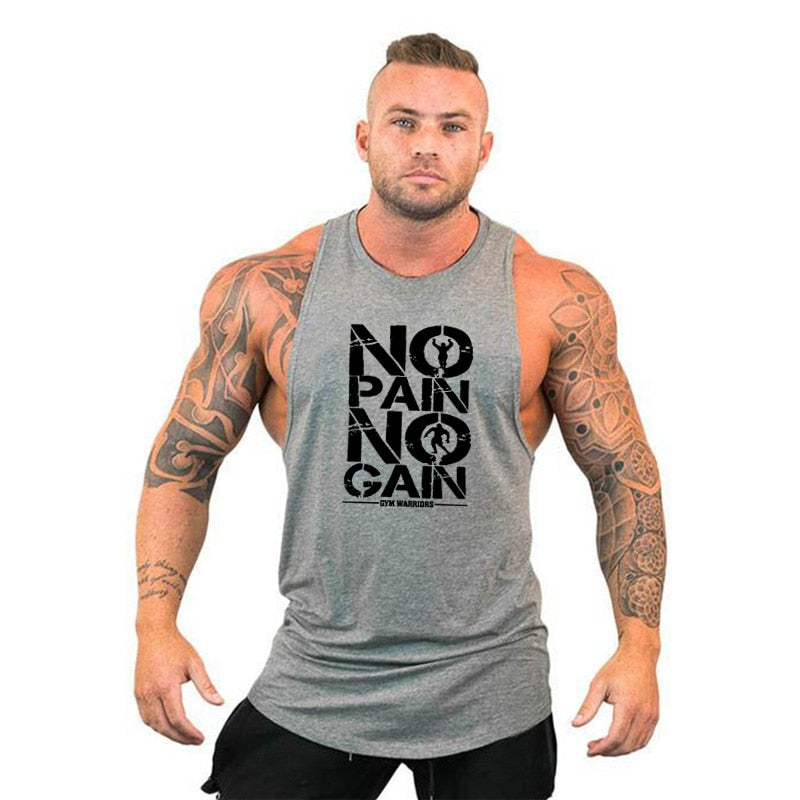 Men's Gym Hooded Tank Top, Cotton Sleeveless Vest for Fitness & Sports