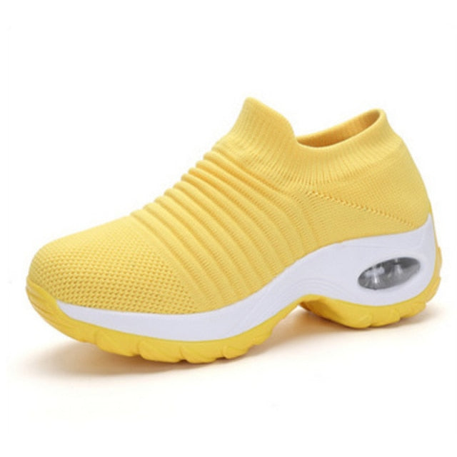 Women's Air Cushion Sports Shoes - 5cm Height Increase, Breathable & Comfortable Walking Sneakers
