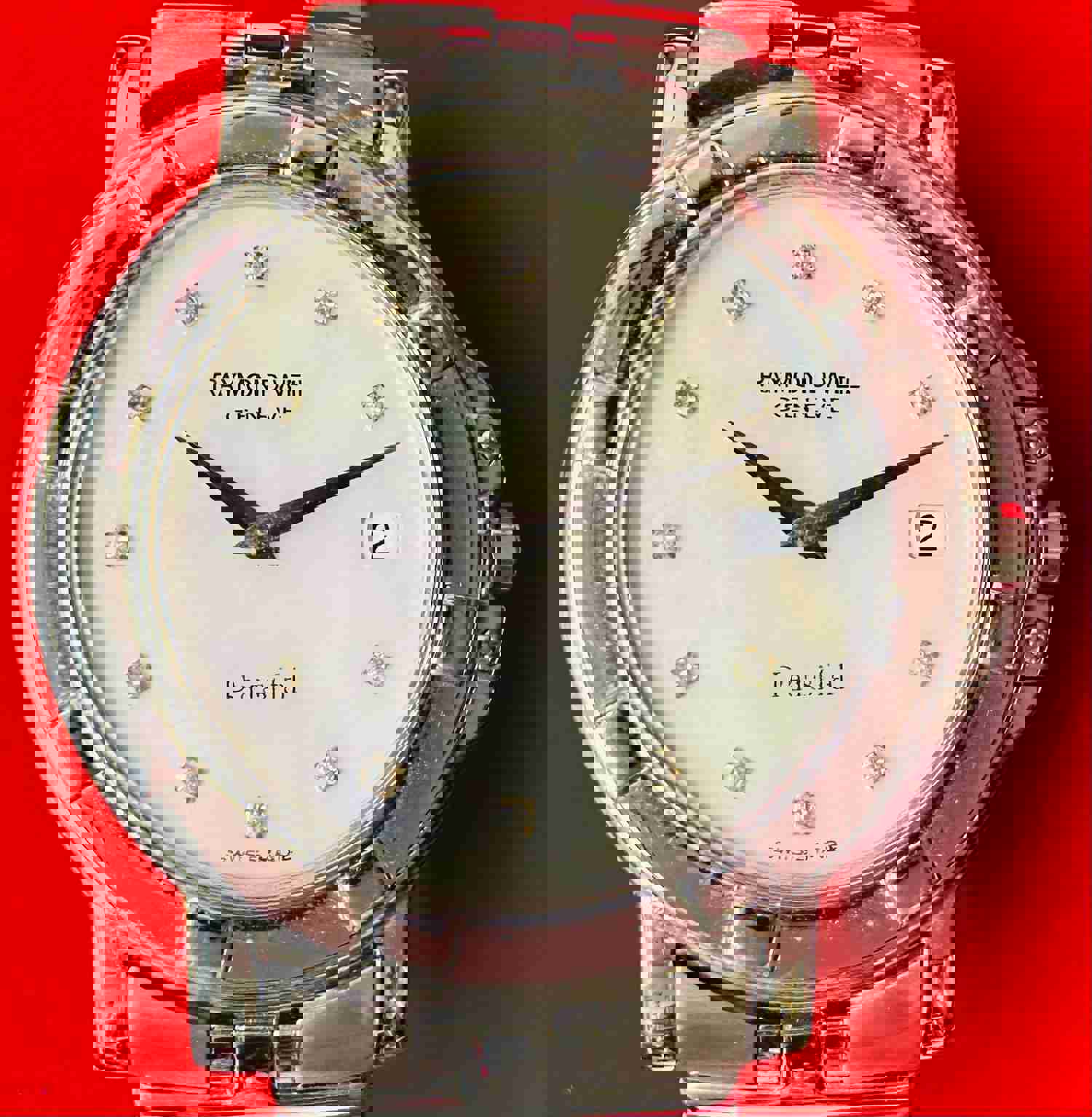 Raymond Weil Unisex Watch with Mother of Pearl Dial and 11 Diamonds
