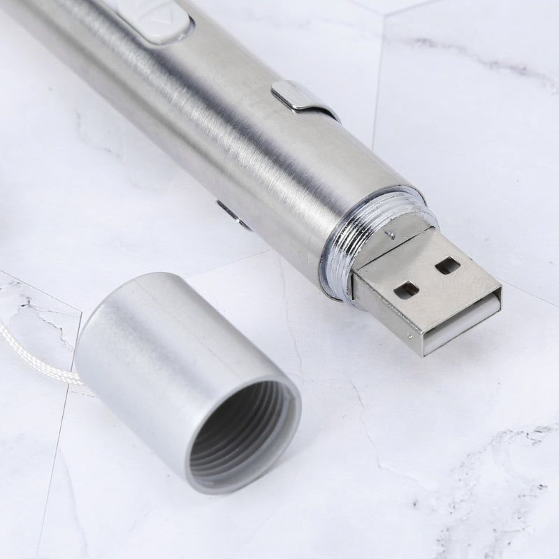 Multi-Functional 3in1 USB Gadget: LED Flashlight, UV Torch, Emergency Lamp