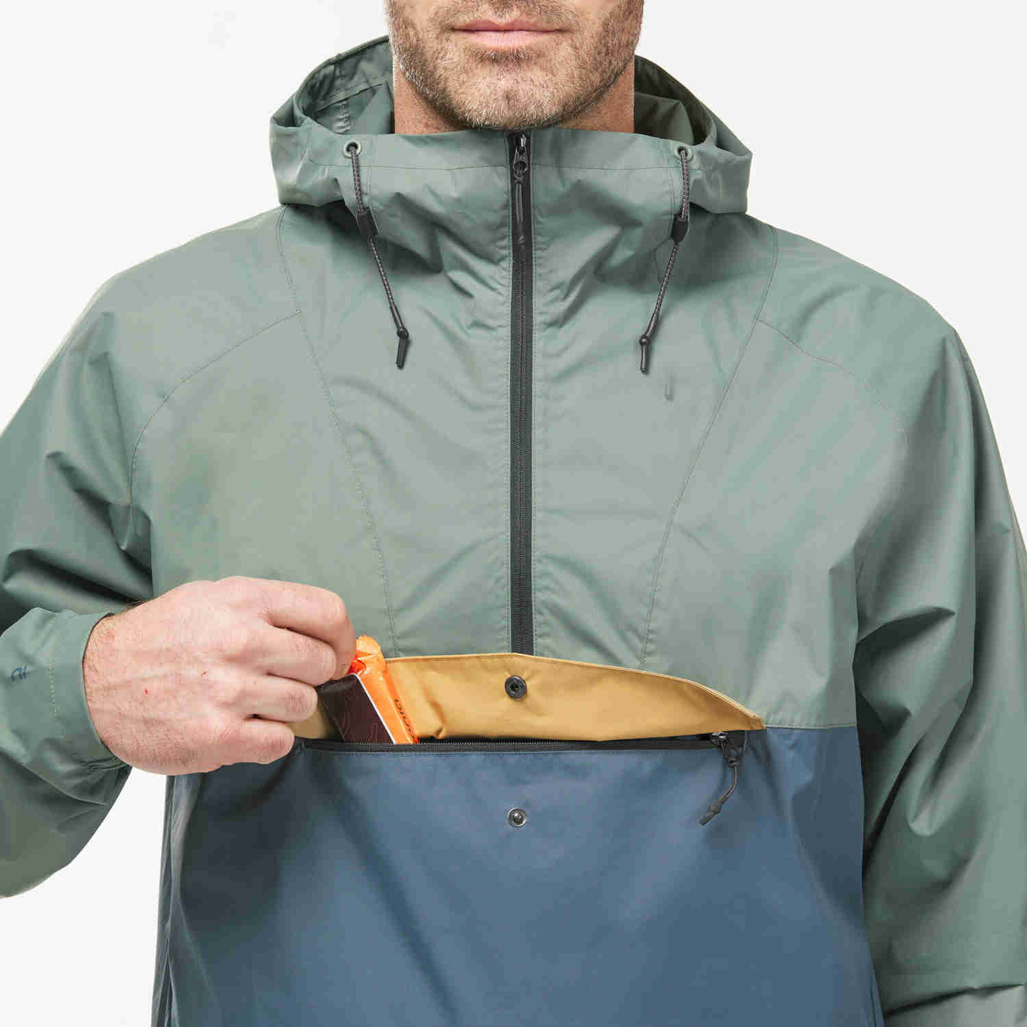 Men's Eco-Friendly Waterproof Hiking Jacket NH150