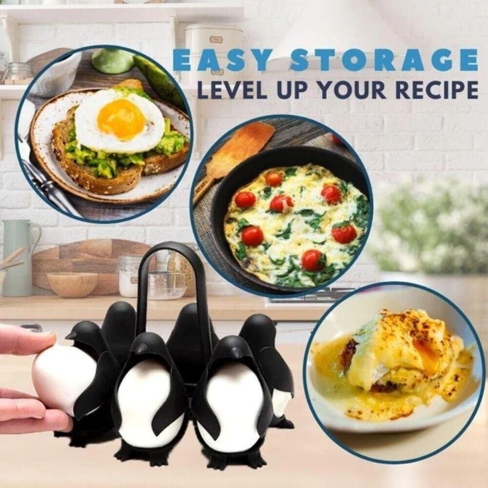Penguin-Themed Egg Rack - Fun and Functional Kitchen Gadget