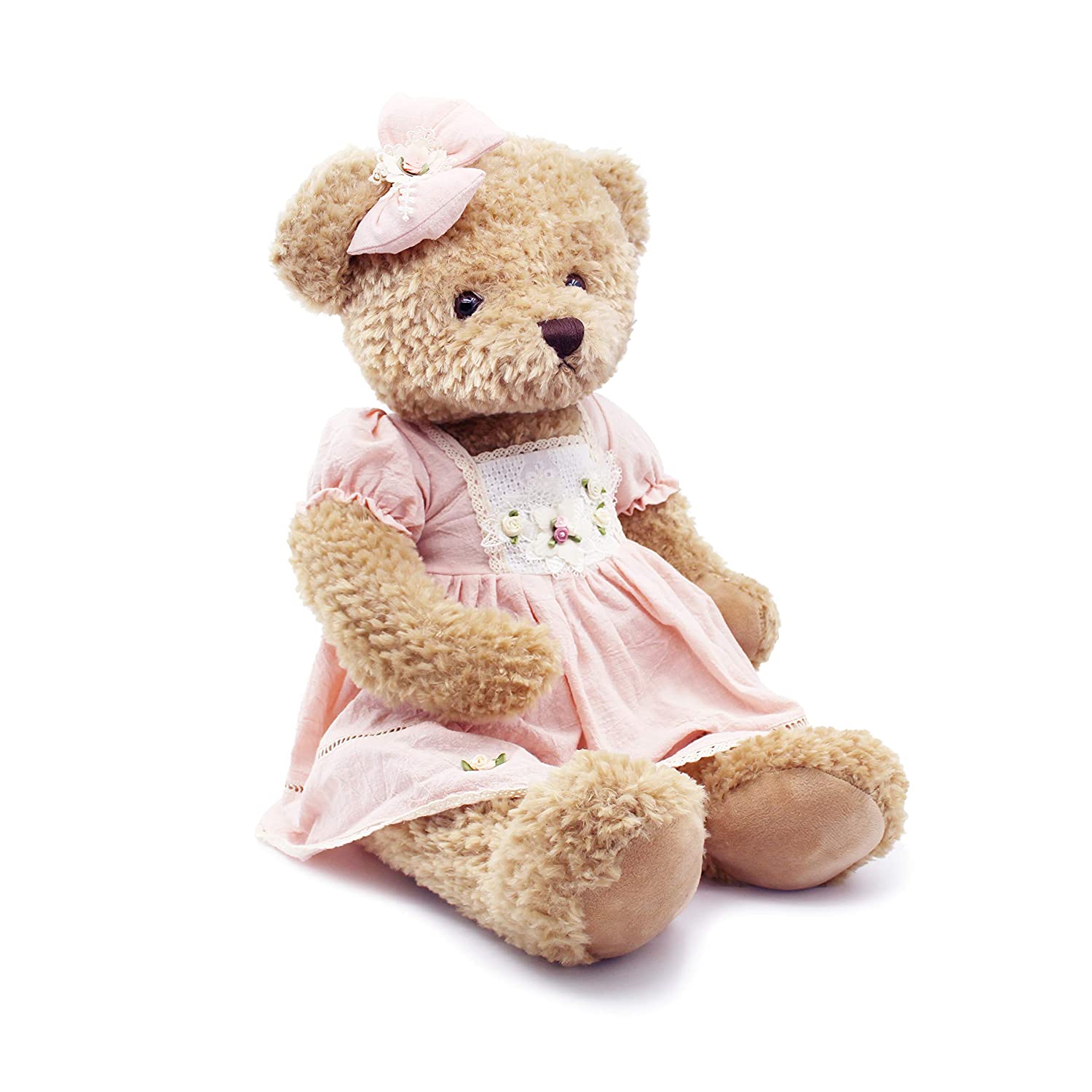 Oitscute Plush Big Baby Teddy Bear, 25" Pink & Brown