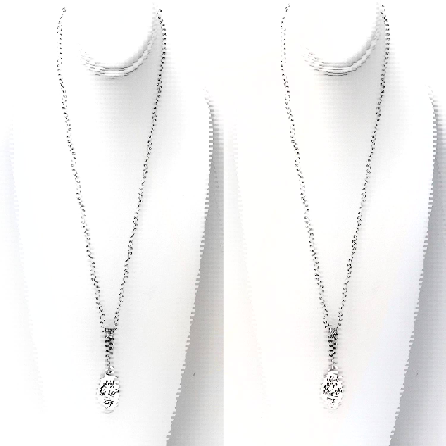 Inspirational "Lead Me, O Lord" Stainless Steel Pendant Necklace