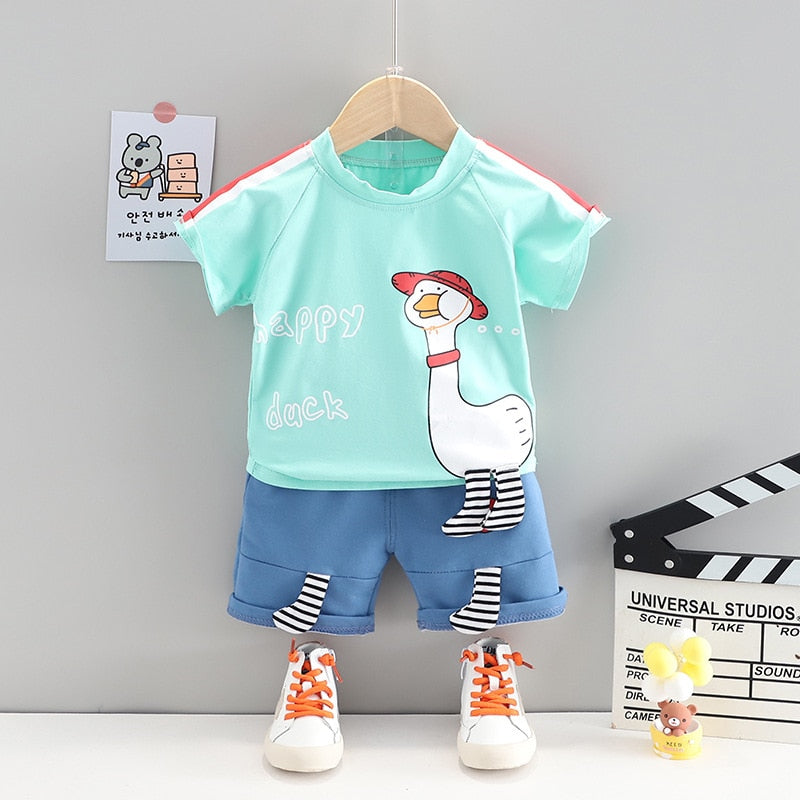 Casual Cotton Blend Baby Clothing Set for Boys and Girls