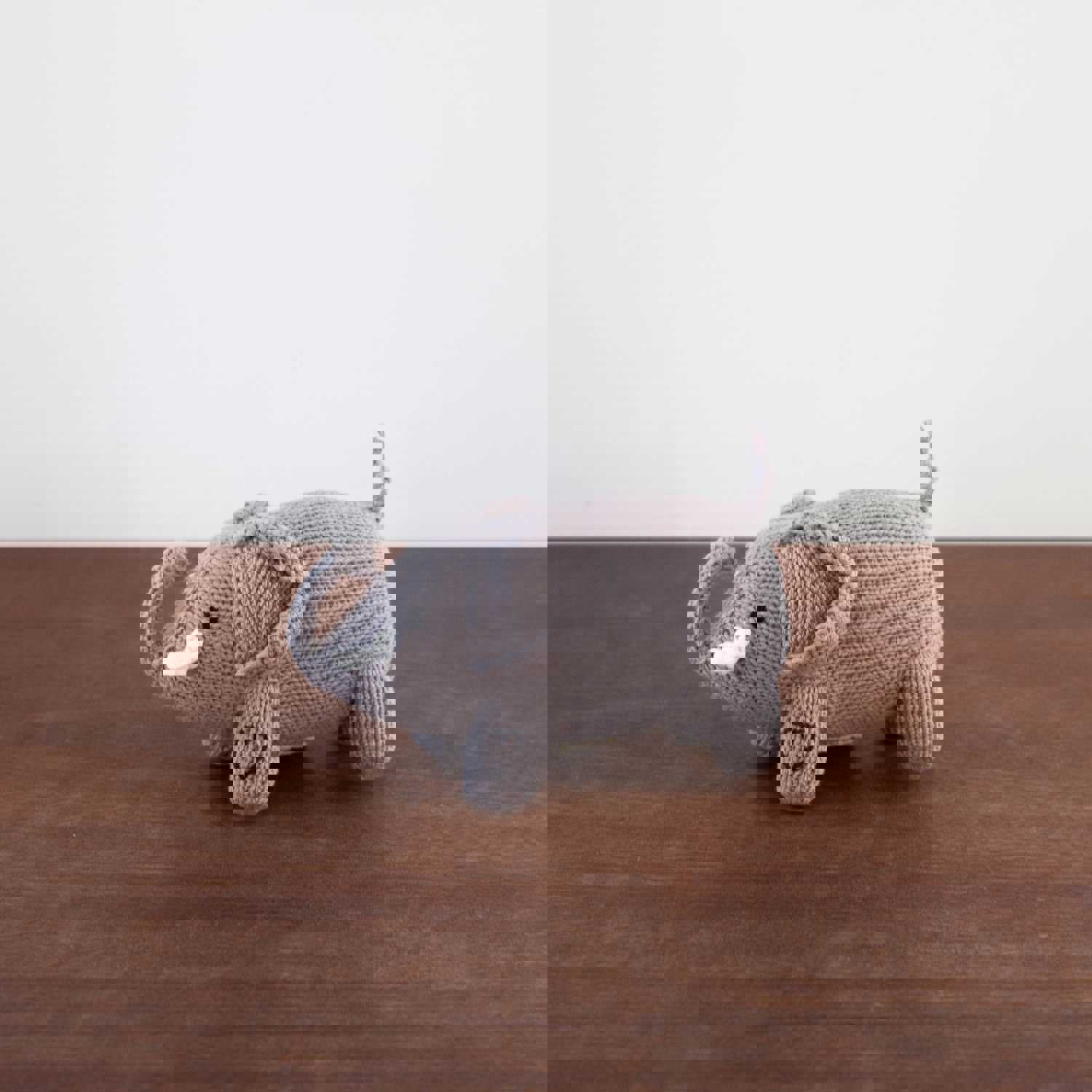 Handcrafted Organic Cotton Baby Elephant Rattle