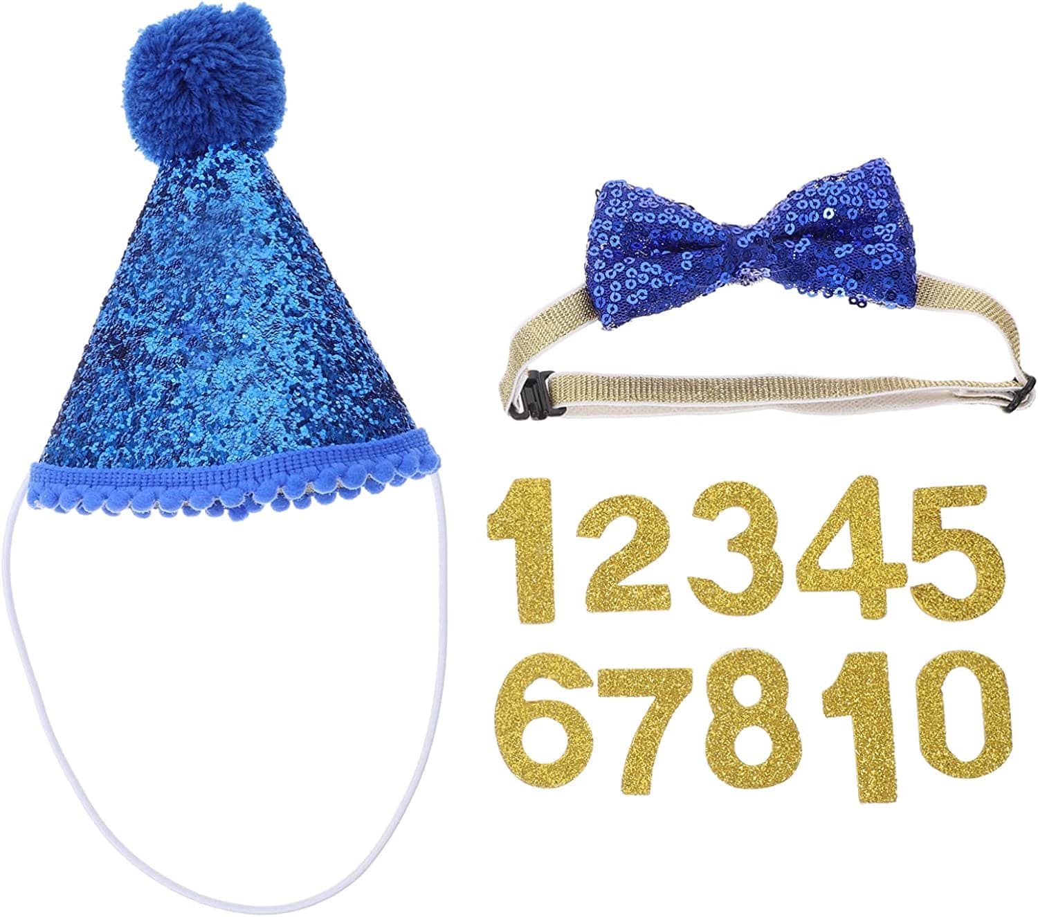 Adorable Pet Birthday Hat & Bowtie Set for Celebrations