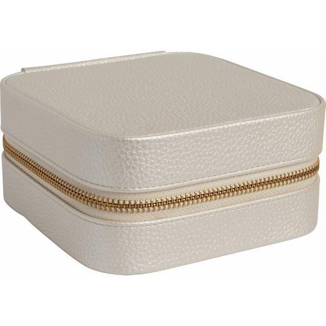 Portable Leatherette Jewelry Case with Mirror