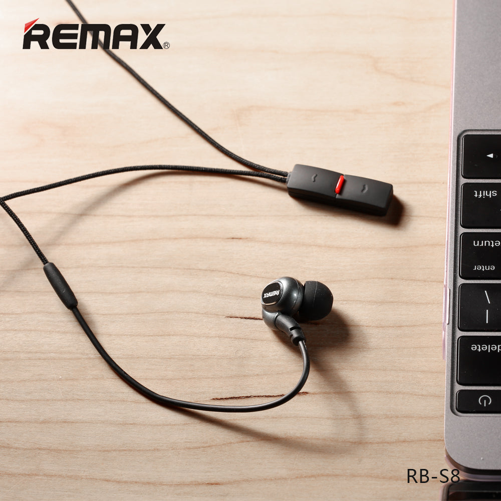 Remax RB-S8 Bluetooth Headphones - Sporty Magnetic Earbuds