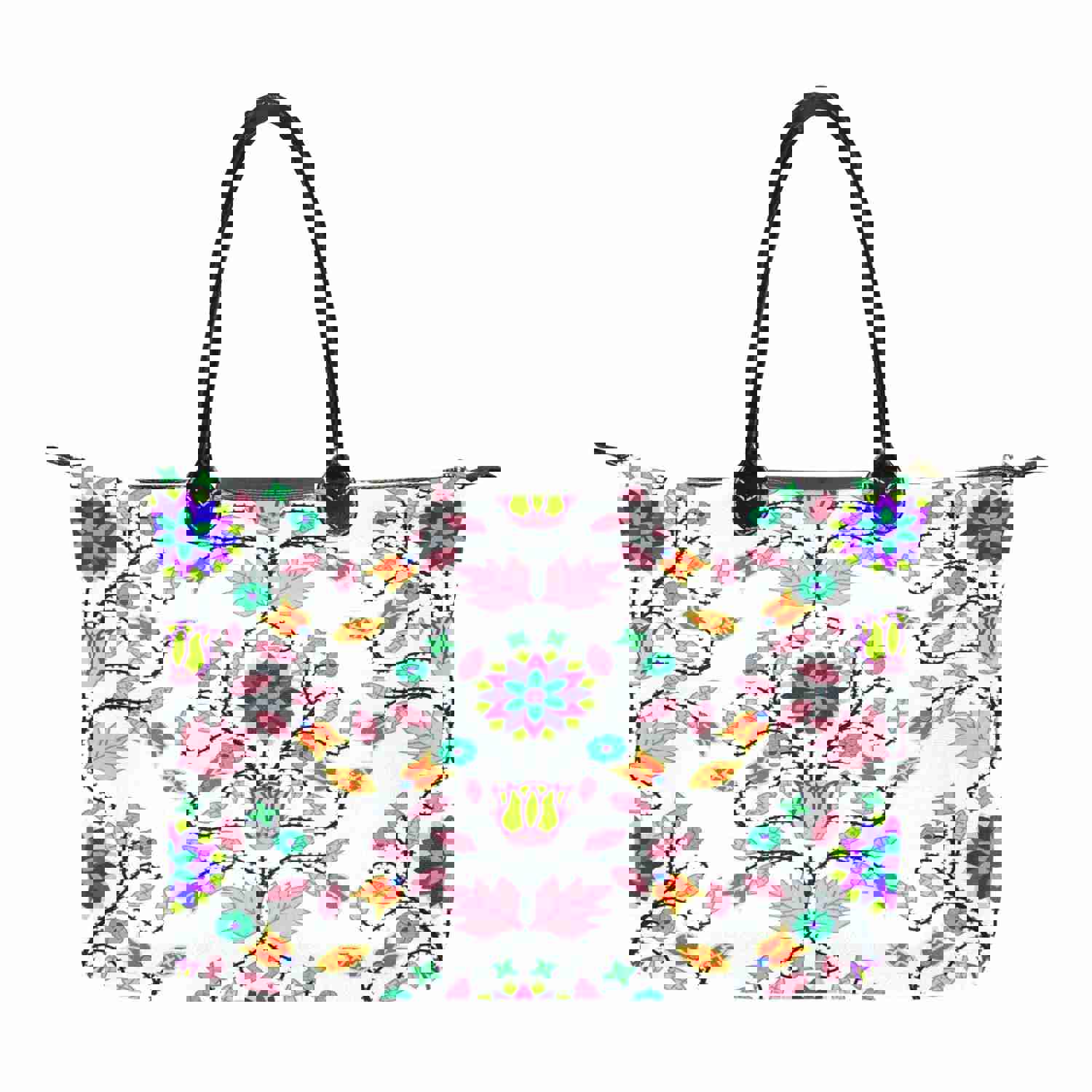 Elegant Floral Beadwork Single-Shoulder Handbag