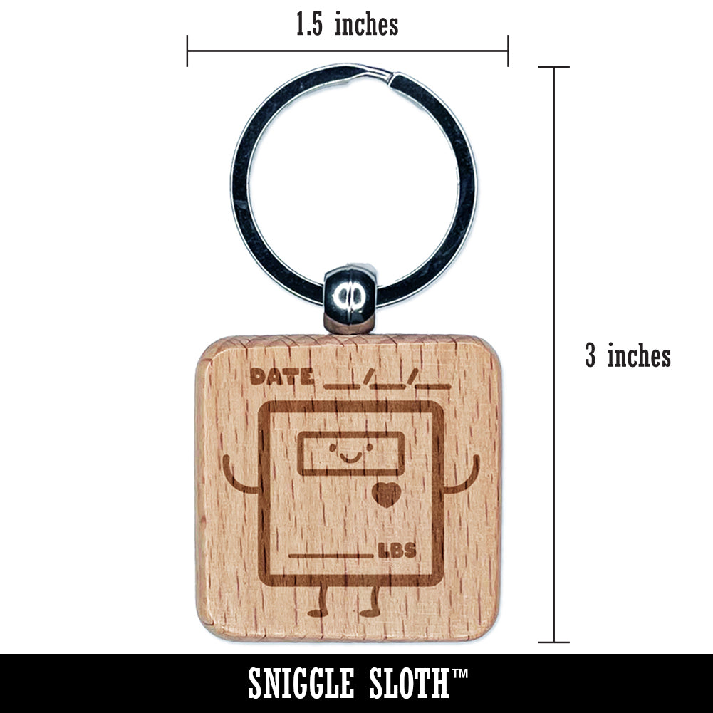Sniggle Sloth Engraved Wood Keychain - Unique & Bizarre Designs