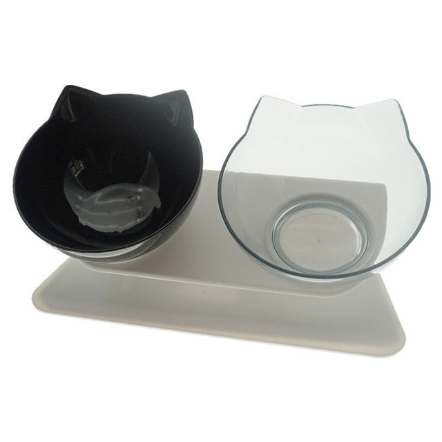 Non-Slip Double Pet Bowl with Stand for Cats and Dogs