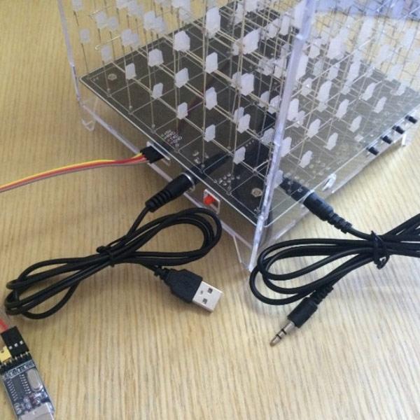 8x8x8 LED Cube Kit - 3D Light Square DIY with Unwelded PCB