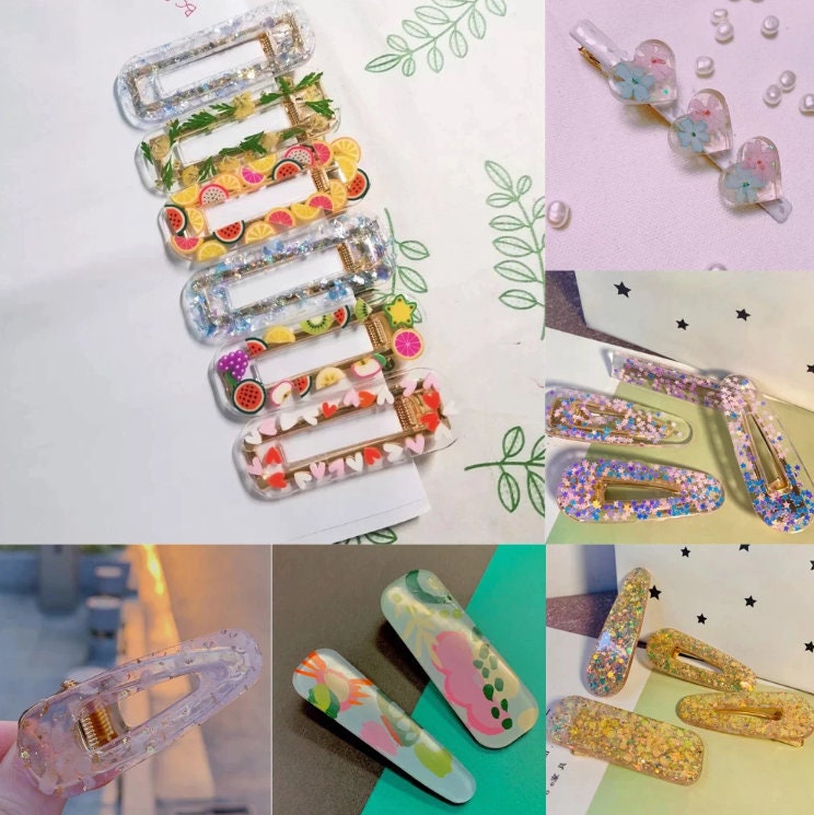 Silicone Hair Barrette Molds for Creative Epoxy Crafts