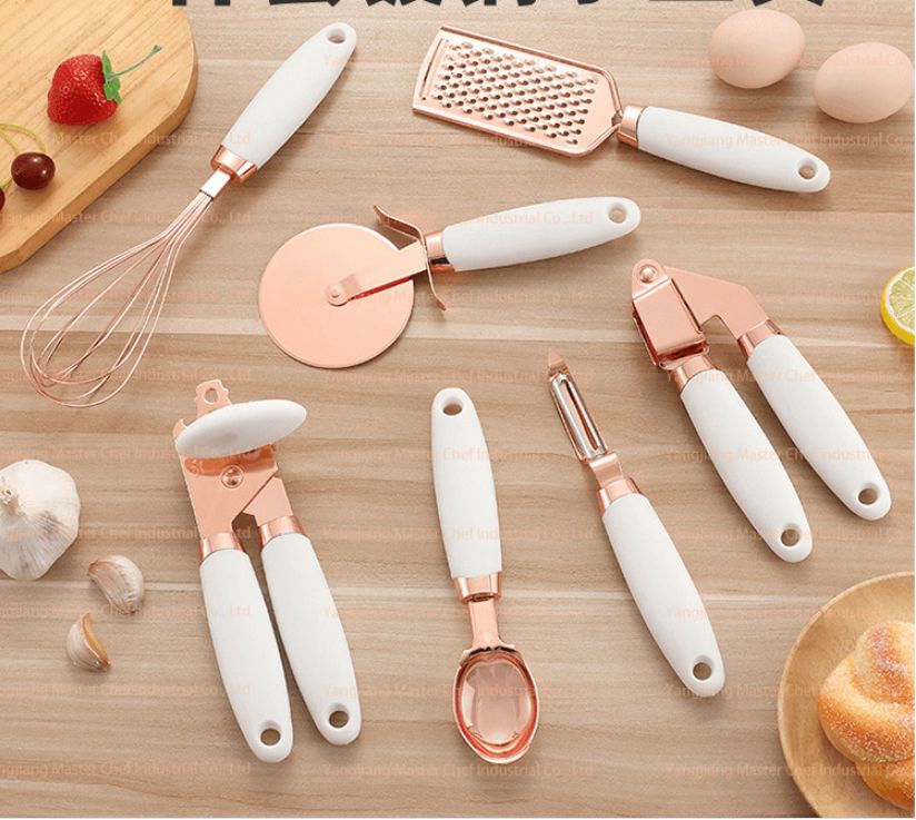 Stainless Steel Rose Gold Kitchen Tool Set