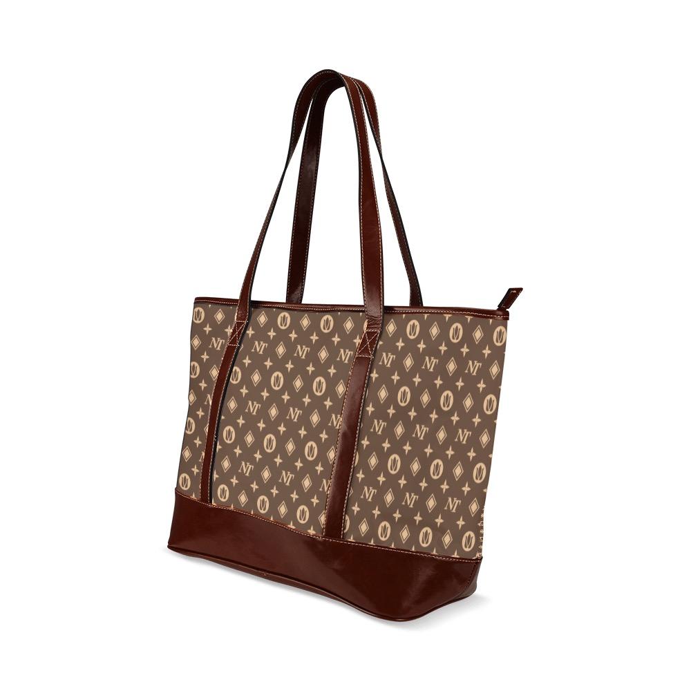 Elegant Fancy NT Brown Tote Handbag