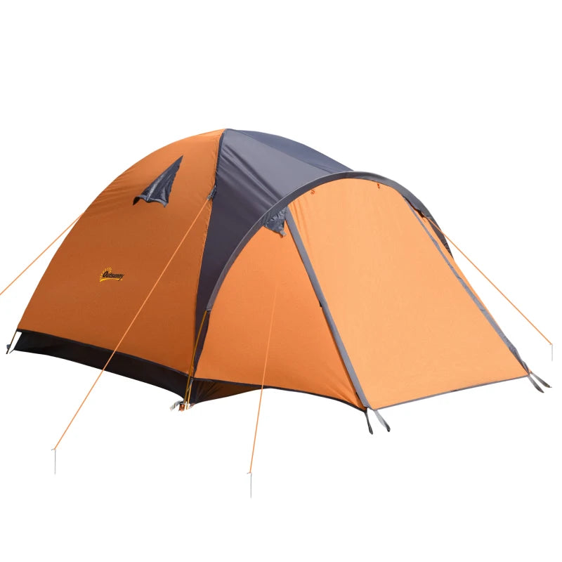 Outsunny 4-Person Camping Tent, Portable and Lightweight Outdoor Shelter
