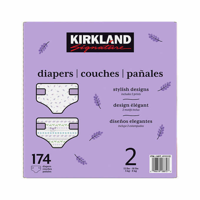Kirkland Signature Diapers Sizes 1-2 with Health and Outdoors Wipes