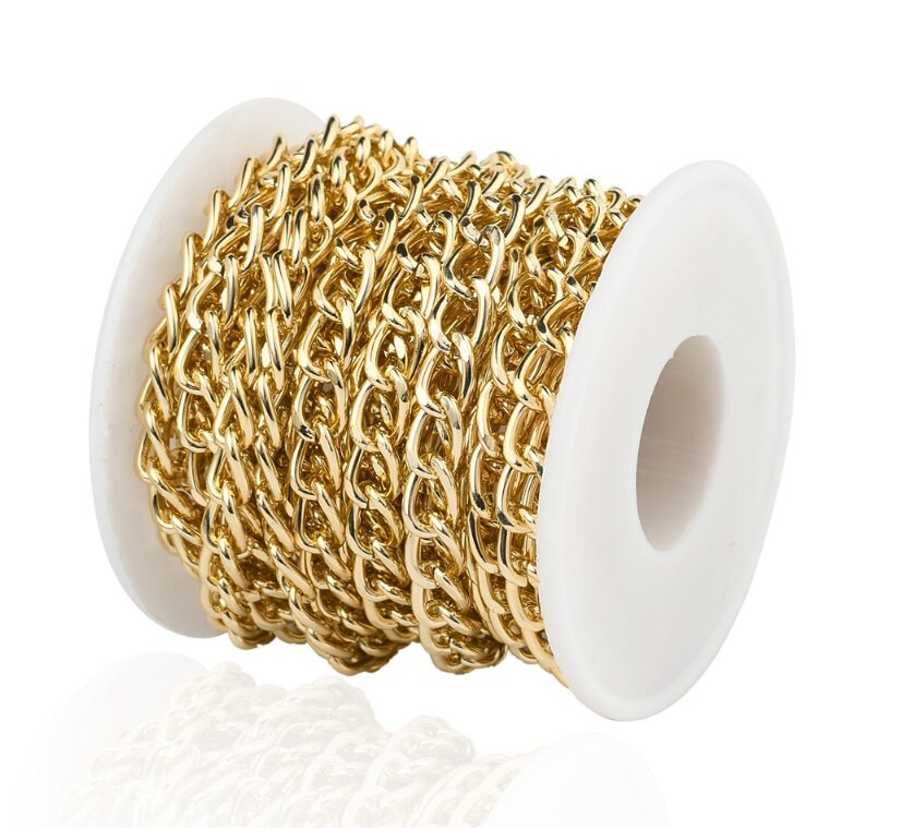 Premium 5m Iron Cable Chain for Jewelry Making - Gold/Silver
