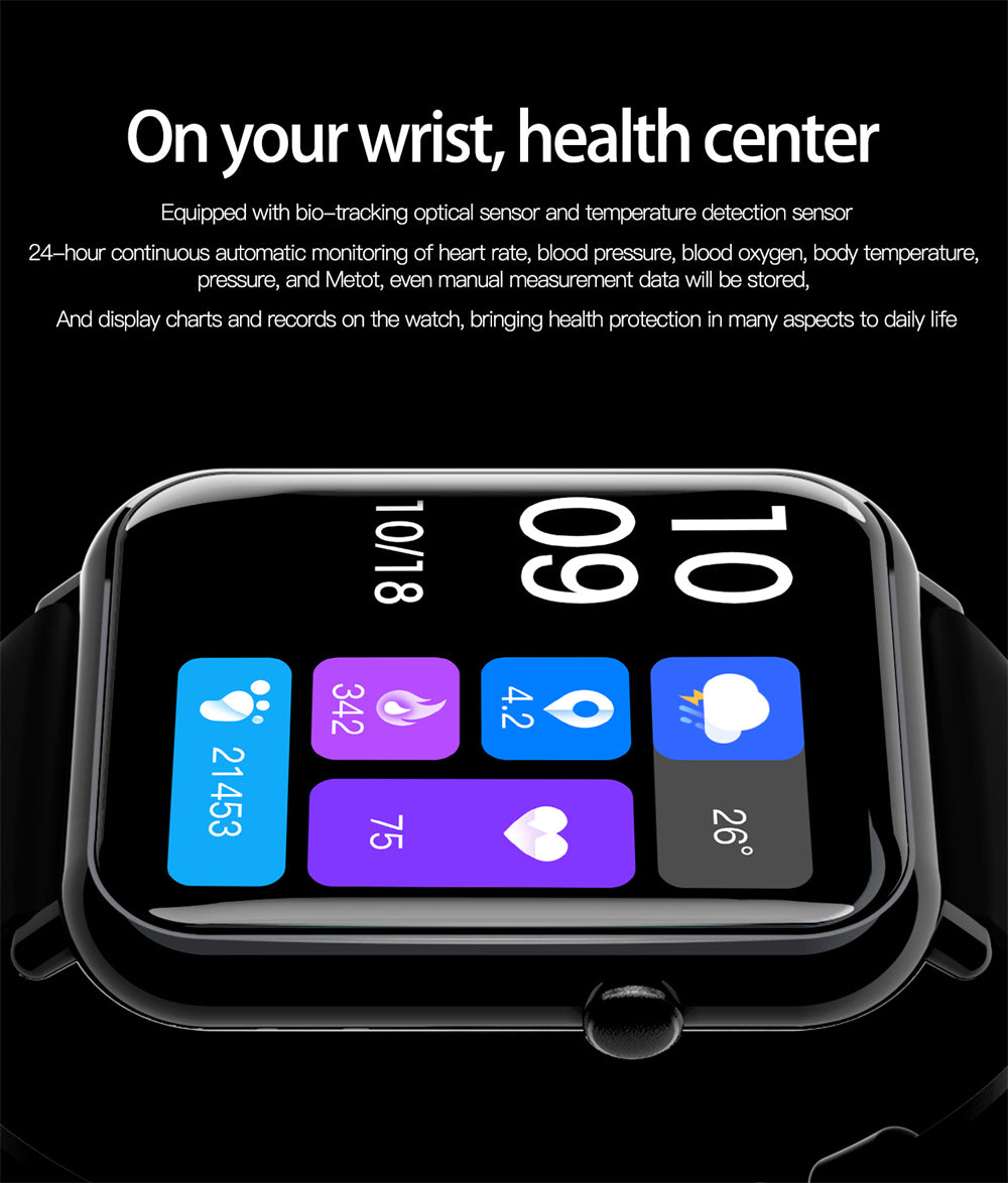 Rugged IP67 Waterproof Smartwatch with Full Screen Touch