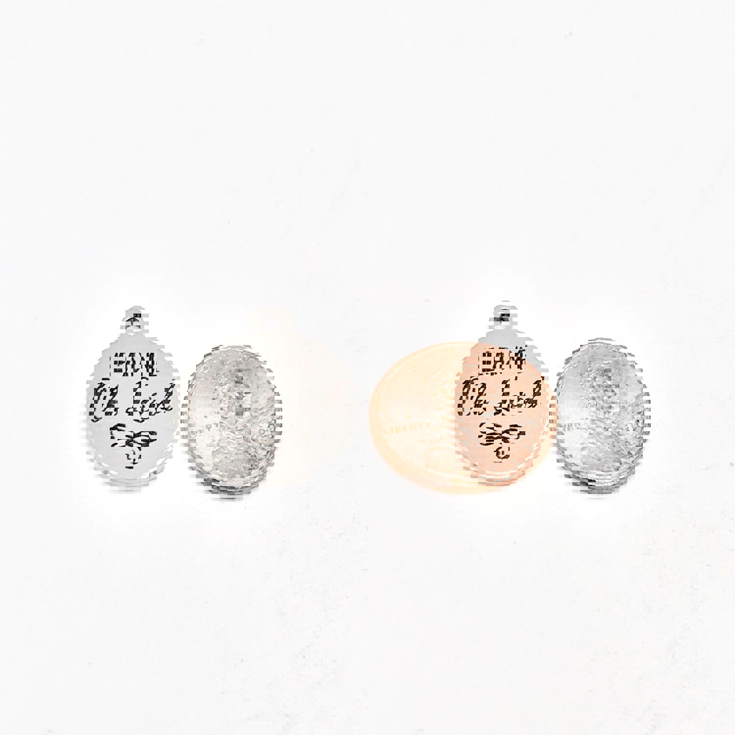 Inspirational "Lead Me, O Lord" Stainless Steel Pendant Necklace