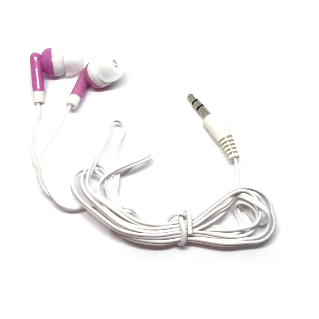 High-Quality Pink Stereo Earbud Headphones