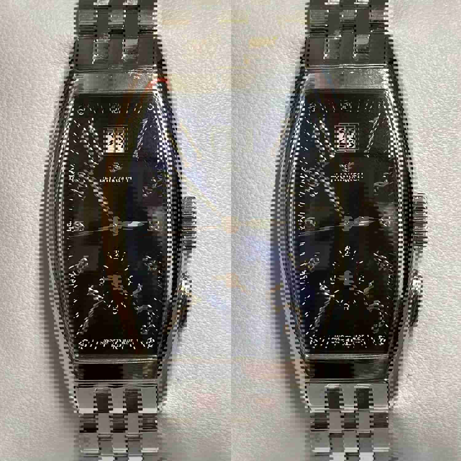 Philip Watch Stainless Steel Frank Muller Style Men's Luxury Watch - Authentic & Certified